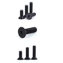 Rpi Shop M6 x 50mm CSK Head Allen Cap Screw Bright Finish High Tensile Machine Thread Pack of 75 Pcs image 2