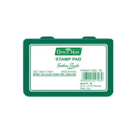 Soni Office Mate Small Stamp Pad 88x54 mm Refillable Design Crisp, Quick-Dry, Smudge-Free Ink for Office, School, Craft & DIY, Green (Pack of 20)-image-23