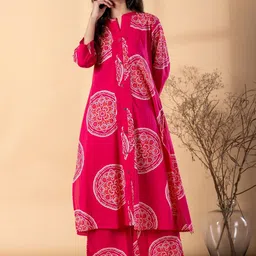 Readiprint Women Bandhani Printed Kurta with Palazzos-image-73