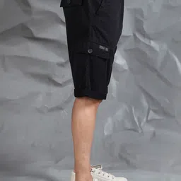 beevee Men Mid Rise Pure Cotton Regular Fit Cargo Shorts image 5