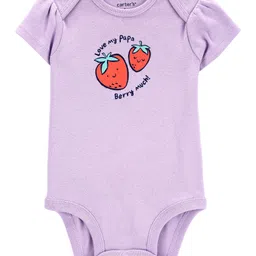 Carter's Love My Papa Berry Original Bodysuit - Purple-image-4