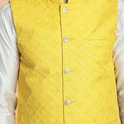 Jompers Embroidered Mandarin Collar Nehru Jacket image 5