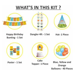 Untumble Travel Theme Party Decorations Hats Kit for Kids - Pack of 59 image 2