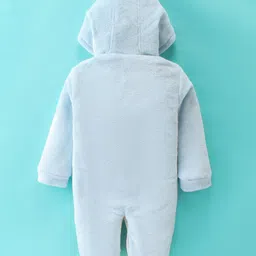 Little Kangaroos Winter Wear Romper With Penguin Applique - Navy Blue image 2