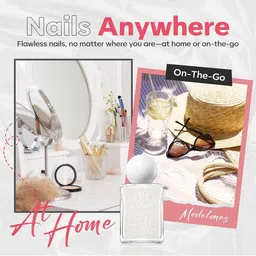 Modelones Ultra Fast Drying Nail Polish- 15 ml- White Haze image 4