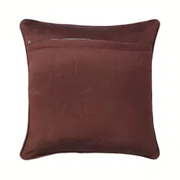 MONKDECOR Brown & Pink Set of 5 Floral Square Cushion Covers image 4