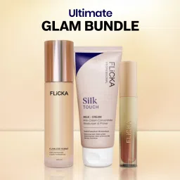 Flicka Makeup Combo - Flawless Femme Foundation Fair + Silk Touch Primer + Ru Ready Lipstick image 2