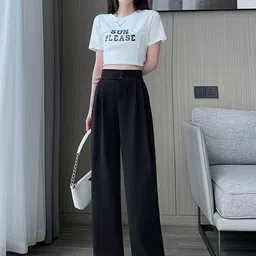 all about you Women Loose Fit High-Rise Trousers-picture-4
