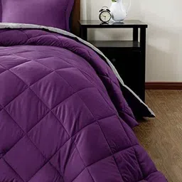 RF RELAXFEEL Purple Heavy Winter 210 GSM Reversible Microfiber Double Bed Comforter image 5