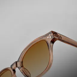 SAM & MARSHALL Unisex Brown Lens & Brown Square Sunglasses with image 3