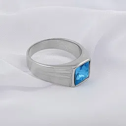 Saizen Men Silver-Plated Cubic Zirconia Finger Ring-picture-34