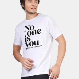 Greylongg Typography Printed Round Neck Cotton Regular Fit T-shirt image 5