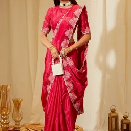 kasee Floral Embroidered Saree-image-45