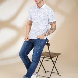 Being Human Men Printed Polo Collar Slim Fit T-shirt image 2