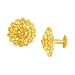 DIVASTRI Set Of 2 Gold-Plated Circular Studs Earrings image 3