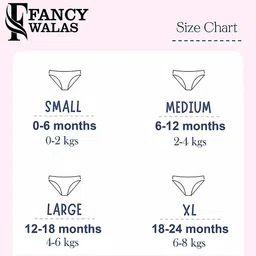 Fancy Walas Infant Girls Pack Of 6 Cotton Basic Briefs FW330_Multi_XL_PK06 image 2