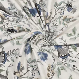 Jinaya's Multicoloured & Multicoloured Floral 210 TC King Bedsheet with 2 Pillow Covers image 2