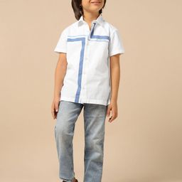 U.S. Polo Assn. Kids Boys Multi Striped Spread Collar Pure Cotton Casual Shirt-picture-1