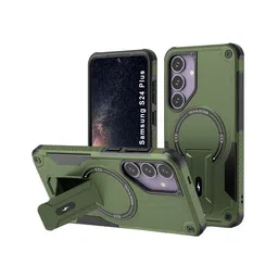Luxury Kase Solid Printed Samsung Galaxy S24 Plus Back Cover with Portable Kickstand-picture-31