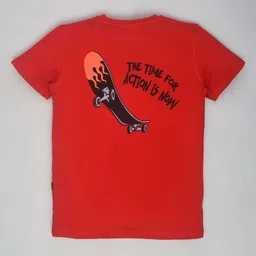 YOUMAA Boys Bio Finish Typography Printed Round Neck Pure Cotton T-shirt-image-97