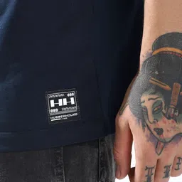 Hubberholme Men Typography Printed Round Neck Cotton Oversized T-shirt image 4