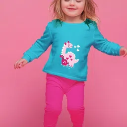 Luke & Lilly Girls Printed T-shirt with Trousers Clothing Set-picture-32