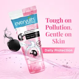 everyuth Naturals Anti Pollution Pink Clay & Charcoal Face Wash - 50 g image 4