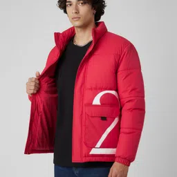 glitchez Printed Detail Oversized Puffer Jacket-image-62