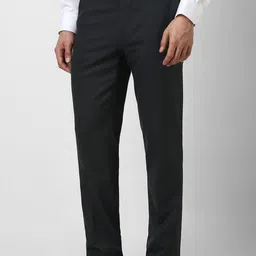 Van Heusen Men Slim Fit Textured Formal Trousers image 5