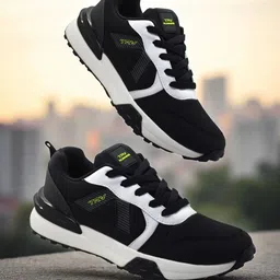 TRV Men Colourblcoked Walking Non-Marking Lace-Ups Sports Shoes-picture-20