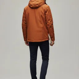 Mast & Harbour Men Hooded Solid Open Front Jacket image 4