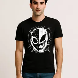 Be Crazy Men Venom Graphic Printed Round Neck Cotton T-shirt image 1