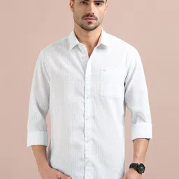 RIGS AND RAGS Men Vertical Striped Spread Collar Cotton Casual Shirt-picture-41