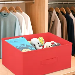 Aura Red Textured Non-Woven Drawer Organiser-26 L-picture-42