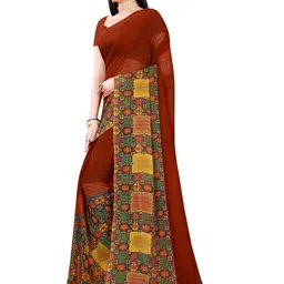 Moda Rapido Floral Pure Georgette Saree image 3