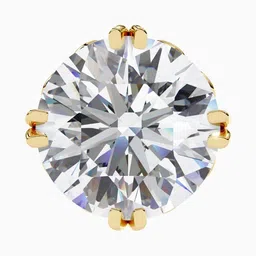 VALANOVA 14Kt Lab Grown Gold Diamond Studded Earrings-1.28 gm image 3