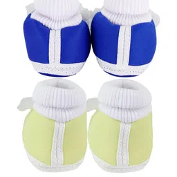 NESKA MODA 3 To 12 Months Baby Boys & Baby Girls Set of 2 Pair Soft Cotton Pre-Walker Frill Booties image 4