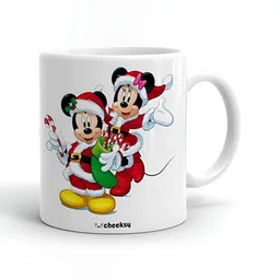 Mr UVD White & Red Cartoon Characters Printed Ceramic Glossy Mug 350 ML image 3