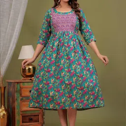 UrbanRang Floral Print Maternity Maxi Dress image 3