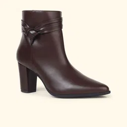 yoho Women Mid-Top Pointed Toe Block Heel Chelsea Boots-picture-24
