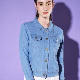 DIMPY GARMENTS Women Lightweight Denim Jacket-picture-29