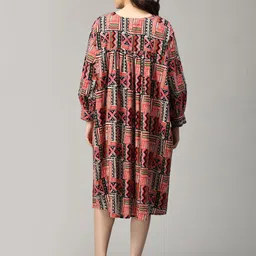 The Mom Store Print Puff Sleeve Maternity A-Line Dress image 5
