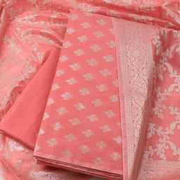 Meena Bazaar Floral Woven Design Unstitched Dress Material-picture-22