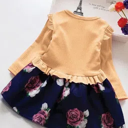 Hikuj Girls Beige Dresses image 2