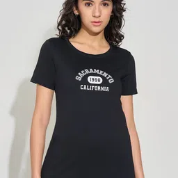 Ajile by Pantaloons Women Typography Printed T-shirt image 4