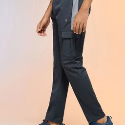 Technosport Boys Colour Blocked Straight Fit Cargo Track Pants With Ts Flexi image 2