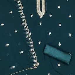 KALINI Embroidered Unstitched Dress Material image 4