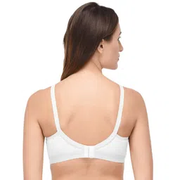 Fabme Solid Full Cup Pack Of 2 Nursing Bra - Pink & White image 3