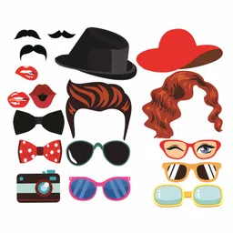 Syga Photo Booth Travel Party Theme Props Set Multicolor - 27 Pieces image 3