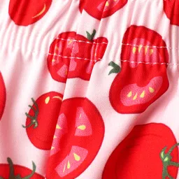 Kookie Kids Full Length Lounge Pants Tomato Print - Red White image 3